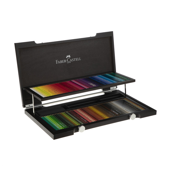 مداد رنگی 120 رنگ فابر کاستل پلی کروم Polychromos جعبه چوبی