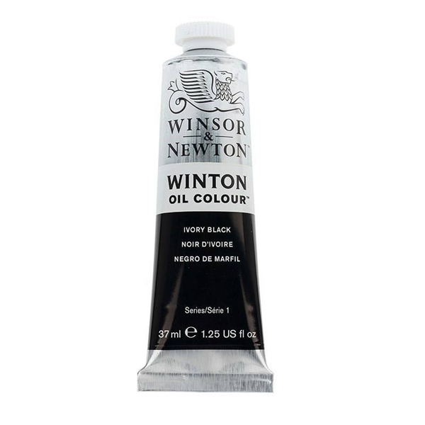 رنگ روغن وینزور 37 میل ivory black 24