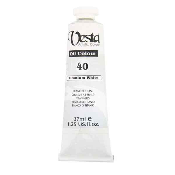 رنگ روغن وستا 37 میل کد 40 titanium white