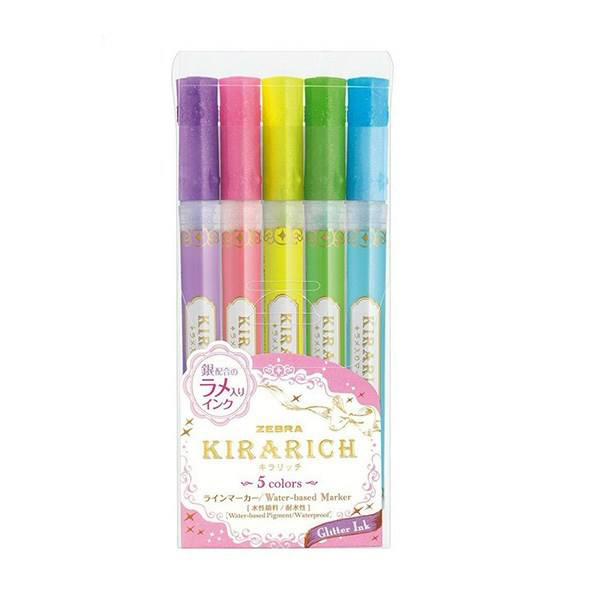 ماژیک هایلایت بسته 5 رنگ اکلیلی زبرا مدل kirarich