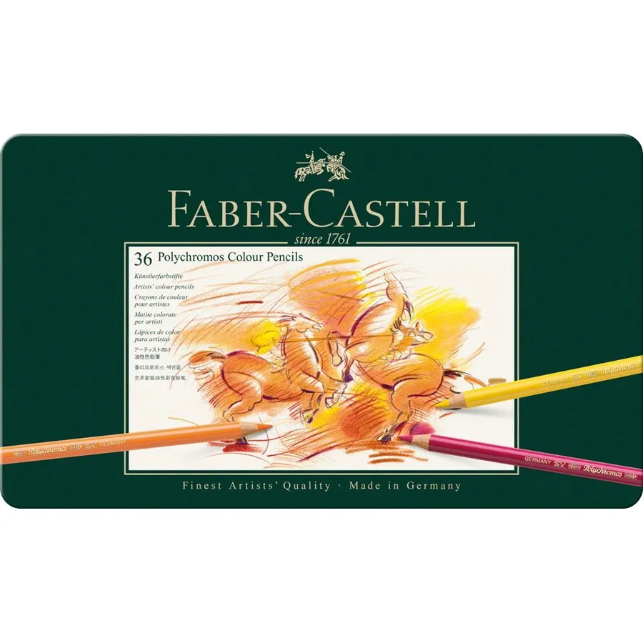 مداد رنگی پلی کروم فابر کاستل Polychromos 36 رنگ جعبه فلزی