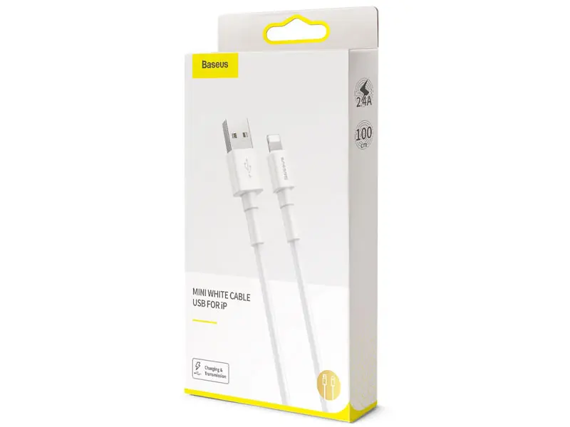 کابل فست شارژ آیفون مدل Baseus Mini White