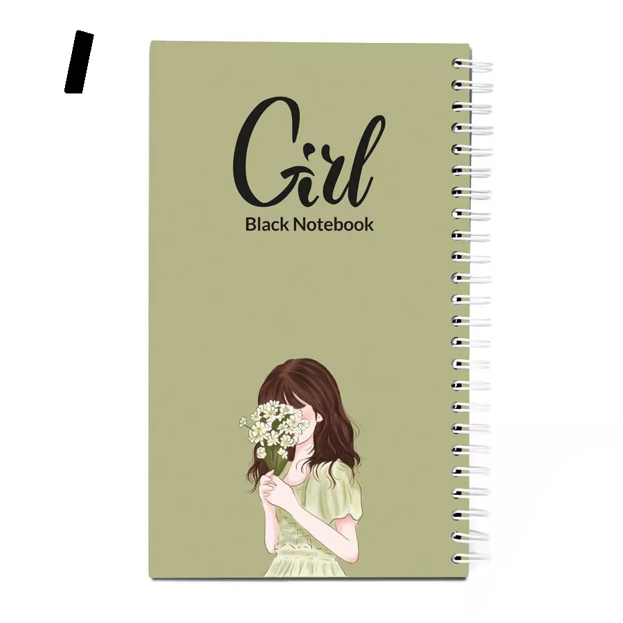 دفتر کاغذ مشکی سری Girl پیتیکو