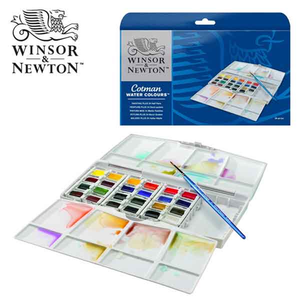 آبرنگ 24 رنگ کد 0390376 برند وینزور و نیوتون Winsor & Newton مدل کاتمن